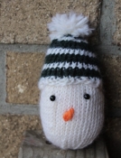 Knit snowman ornament.